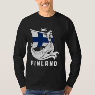 Finnland Wikinger Finnische Flagge Finn Suomi Sisu T-Shirt