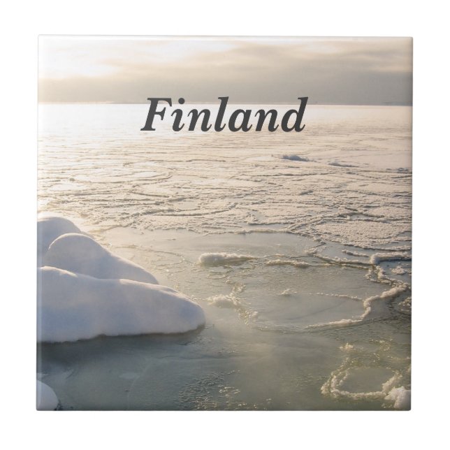 Finnland-Winter Fliese (Vorderseite)