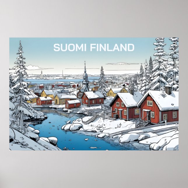 Finnland Wintertäuschung Poster (Vorne)