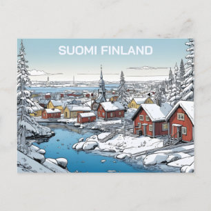 Finnland Wintertäuschung Postkarte