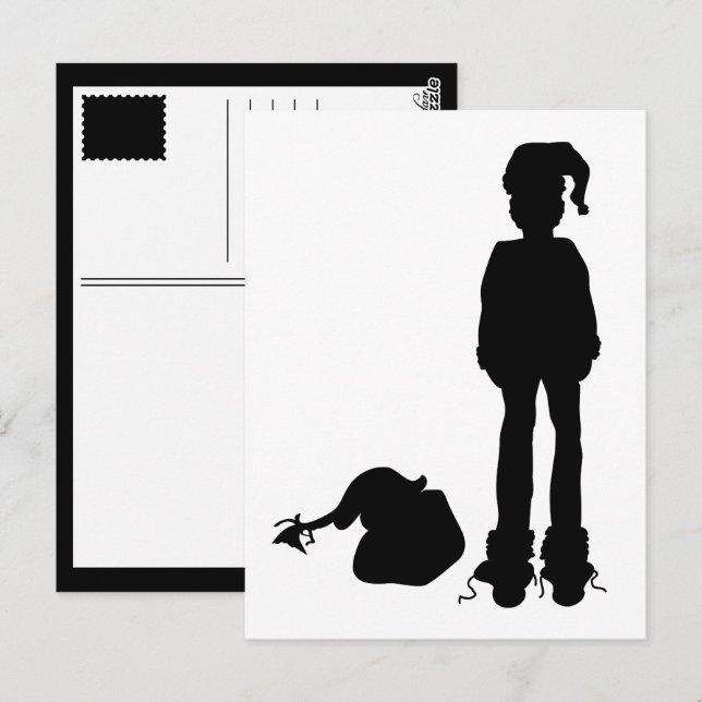 finstere Santa Postkarte (Vorne/Hinten)