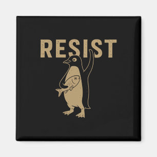 Fintage Penguin Resist Pinguine Subtle Anti Trump Magnet