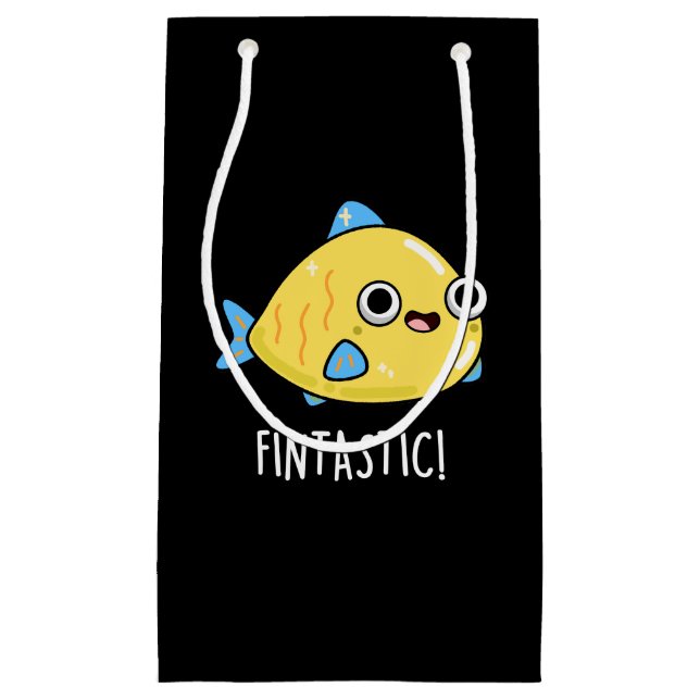 Fintastic Funny Fish Puff Dark BG Kleine Geschenktüte (Vorderseite)