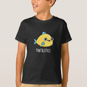 Fintastic Funny Fish Puff Dark BG T-Shirt