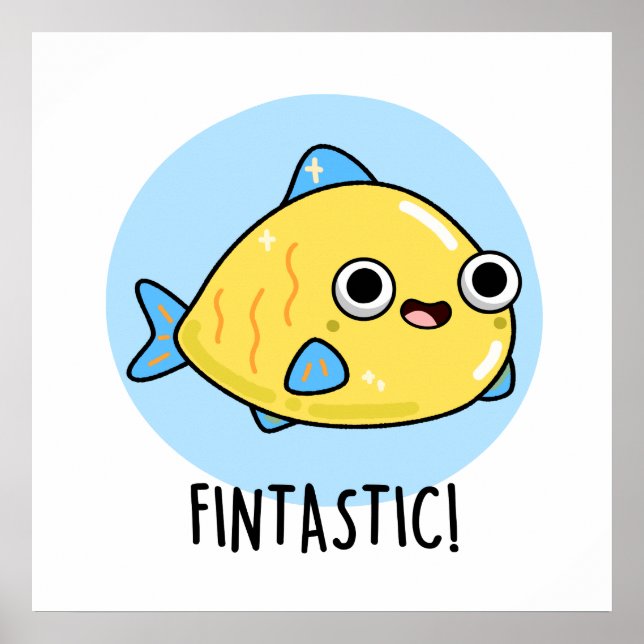 Fintastic Funny Fish Puff Poster (Vorne)