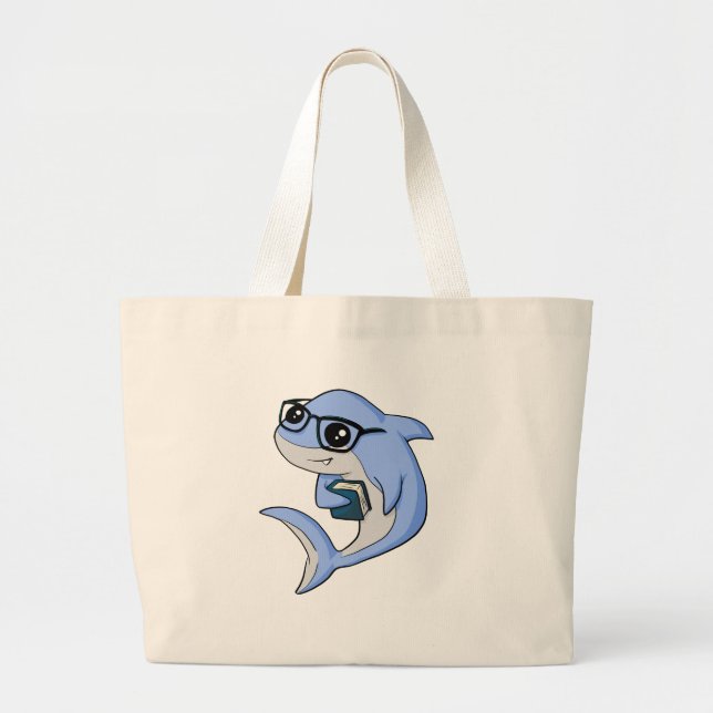 "Fintellectual" Haifisch! Jumbo Stoffbeutel (Vorne)