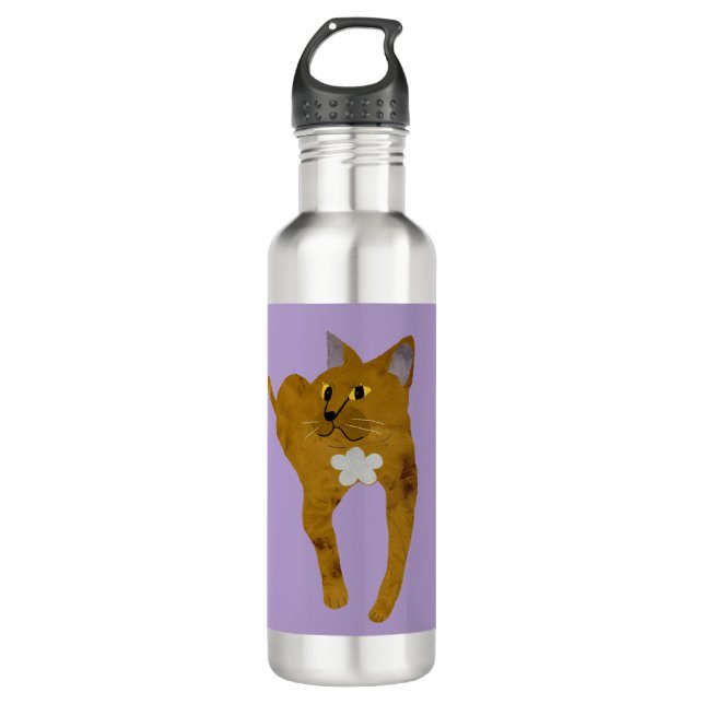 Fiona die Katze Edelstahl-Wasserflasche Edelstahlflasche (Vorderseite)