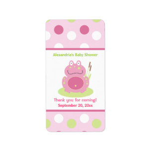Fiona die rosa Frosch-Miniatur-Bonbonpapiere Adressaufkleber