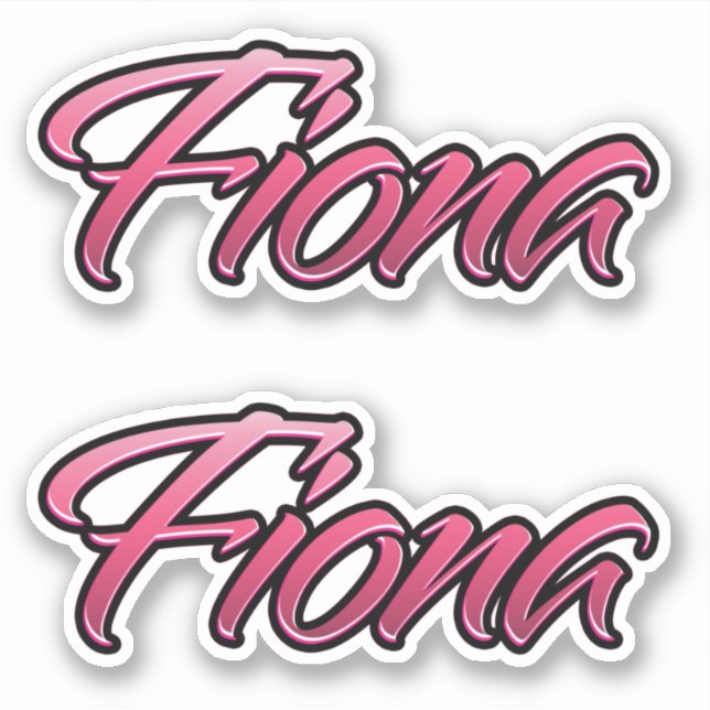 Fiona faded pink Aufkleber Sticker Stickerset (Vorderseite)