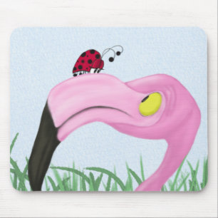 Fiona Flamingo und Ladybug Mousepad