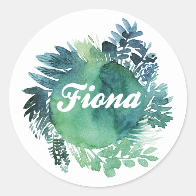 Fiona Foliage Runder Aufkleber (Vorderseite)