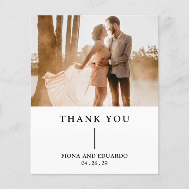 Fiona Foto Bold Monogram Modern Wedding (Vorderseite)