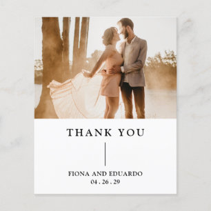 Fiona Foto Bold Monogram Modern Wedding Flyer