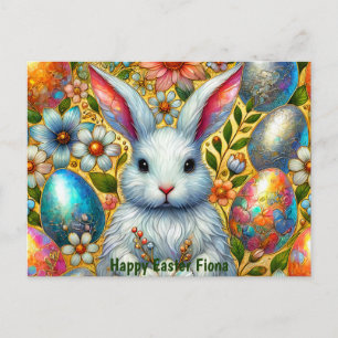 FIONA ~ FRÖHLICHE OSTERN-HASEN-GRUSS ~ FEIERTAGSPOSTKARTE