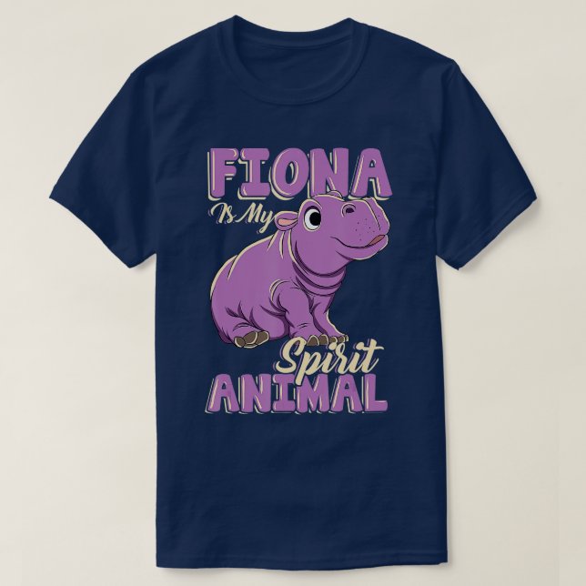 Fiona ist mein Spirit Animal Baby Hippo Hippopotam T-Shirt (Design vorne)