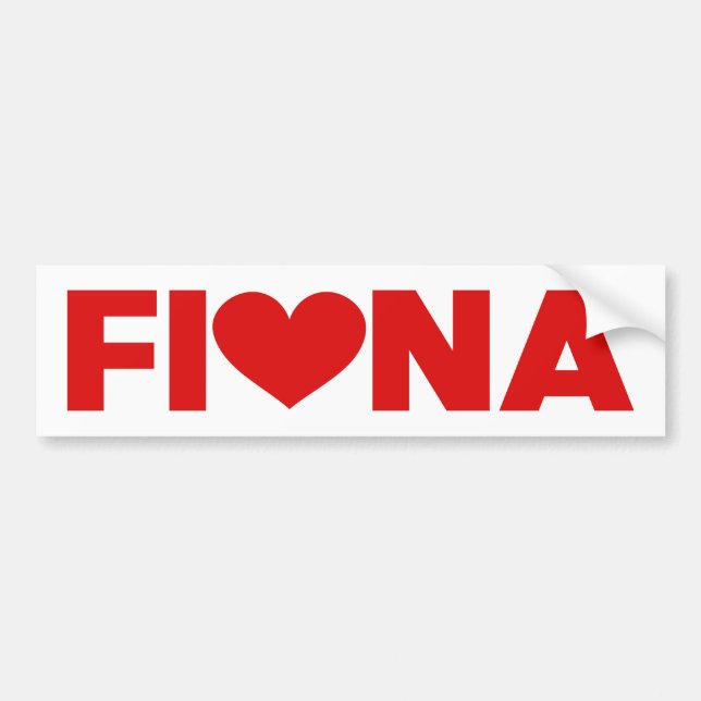 Fiona-Liebe Autoaufkleber (Vorne)