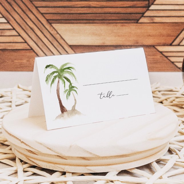 FIONA Palm Tree Beach Tropische Platzkarte (Von Creator hochgeladen)