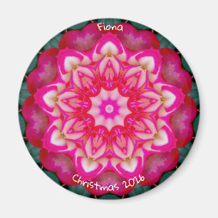 FIONA ~ Personalisierte Miniatur-Rosen-Fraktal ~ Magnet