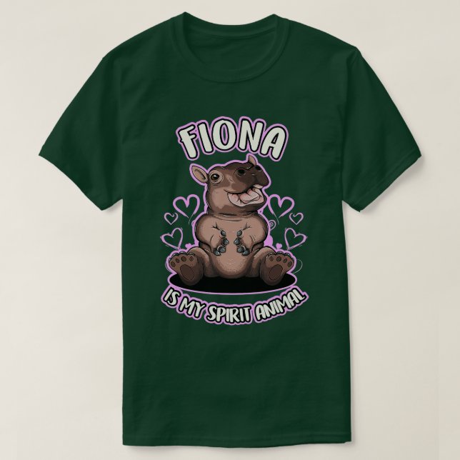 Fiona The Hippo Spirit Animal TeamFiona Baby Hippo T-Shirt (Design vorne)
