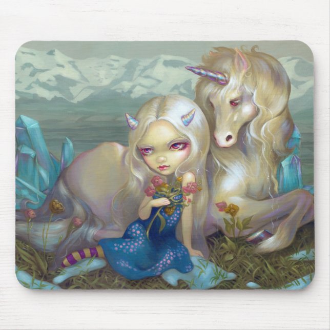 "Fiona und das Einhorn" Mousepad (Vorne)
