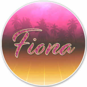 Fiona Vorname Name golden pink Aufkleber Sticker