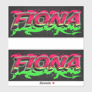 Fiona Vorname Name Graffiti Aufkleber Sticker