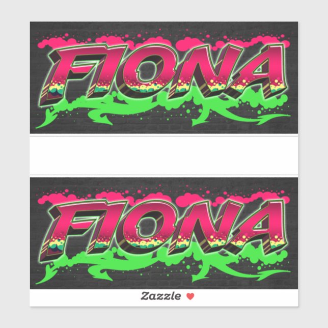 Fiona Vorname Name Graffiti Aufkleber Sticker (Blatt)