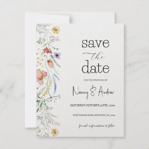 Fiona Wildflower In Bloom Florale Hochzeitsdusche Save The Date