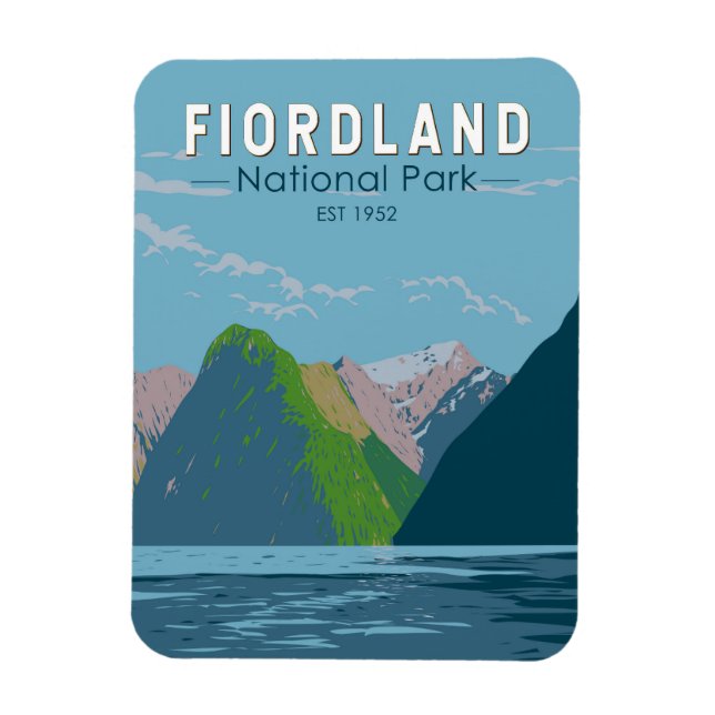Fiordland Nationalpark Neuseeland Kunst, Dichtung  Magnet (Vertikal)