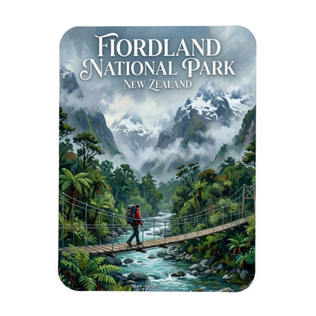 Fiordland-Nationalpark Neuseeland Magnet (Vertikal)