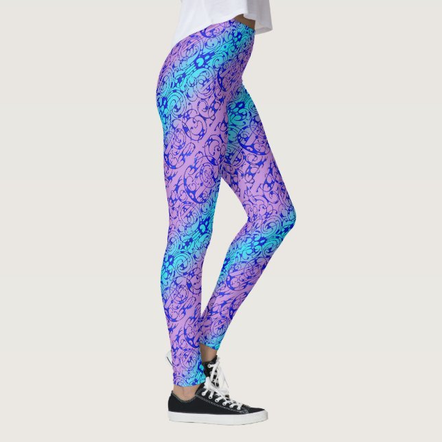 Fiore Blue und Lila Leggings (Rechts)