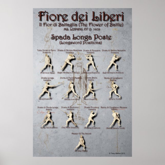 Fiore Longsword Poste Poster (Vorne)