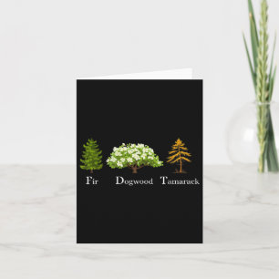 Fir Dogwood Tamarack Vintager Wohnsitz Nationalpar Karte