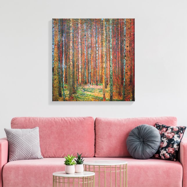 Fir Forest | Gustav Klimt | Leinwanddruck (Insitu (Wohnzimmer))