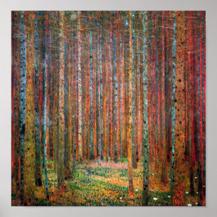 Fir Forest Gustav Klimt Poster