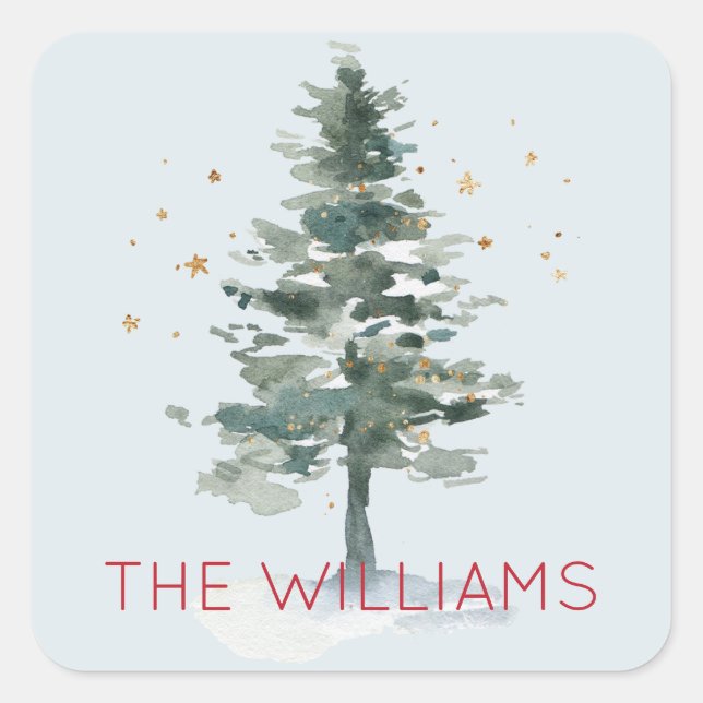 Fir Tree Christmas Holiday Sticker (Vorderseite)