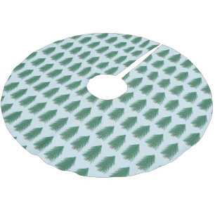 Fir Tree Forest Polyester Weihnachtsbaumdecke
