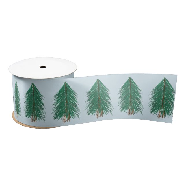 Fir Tree Forest Satinband (Spule)