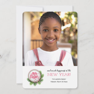 Fir Tree Greeting Foto Holiday Card Feiertagskarte