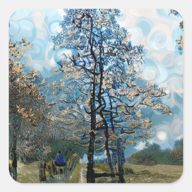 FIR TREE QUADRATISCHER AUFKLEBER (Vorderseite)