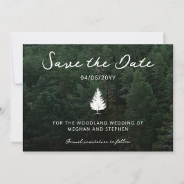 Fir Tree Silhouette Forest Landscape Foto Hochzeit Save The Date