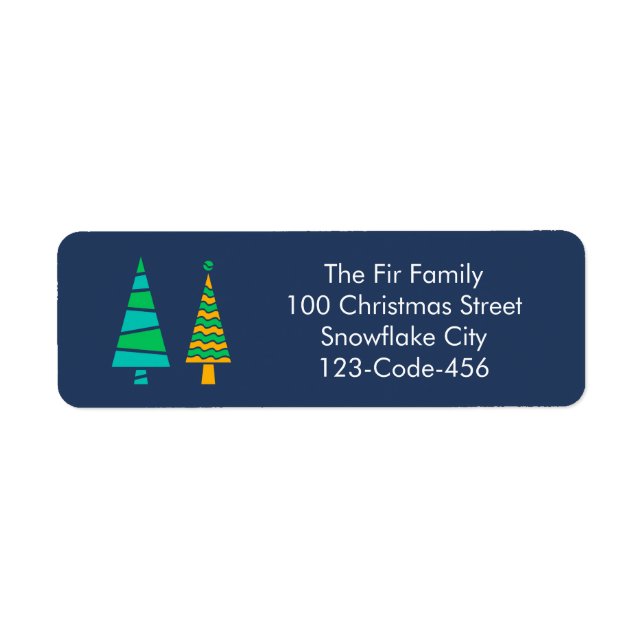 Fir Trees Address Labels (Vorne)