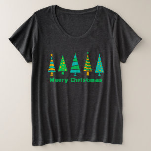 Fir Trees Christmas Plus Size T - Shirt