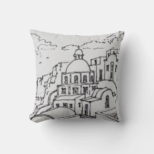 Fira, Insel Santorin, Griechenland Kissen