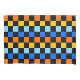 Fire and ice checkerboard pattern kissenbezug