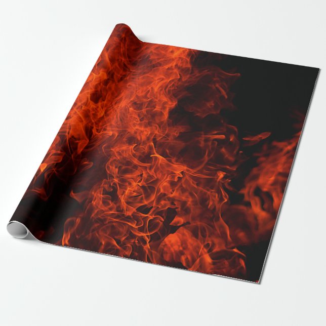 Fire background flame black hot geschenkpapier (Ungerollt)