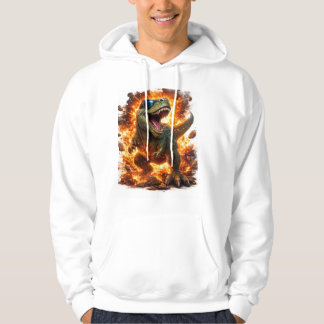 Fire Blast Dinosaur 3D Graphic T-Shirt | Bold Stre Hoodie