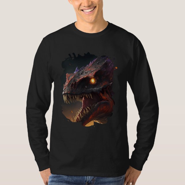 Fire breathing giant the fearsome dinosaur T-Shirt (Vorderseite)
