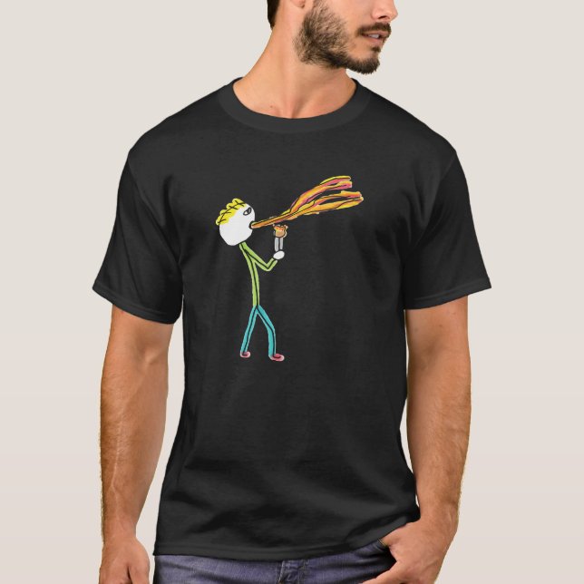 Fire Breathing Stickman T-Shirt (Vorderseite)