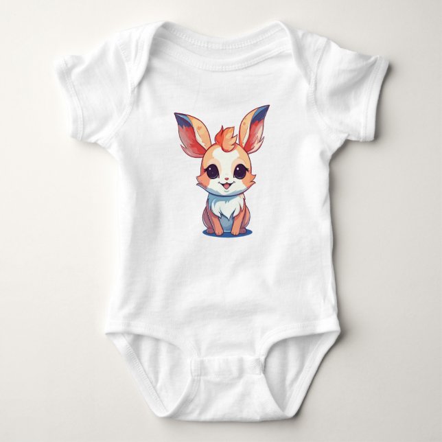 Fire Bunny Baby Strampler (Vorderseite)